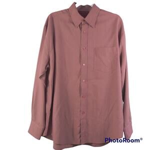 Bugatchi Uomo Red Checkered Button Down Dress Shirt L
